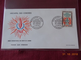 FDC De L Archipel Des Comores De 1968 - Briefe U. Dokumente