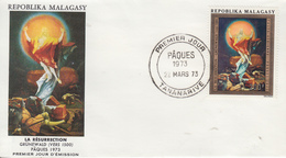 Enveloppe FDC  1er Jour   MADAGASCAR    Pâques  1973 - Pasen