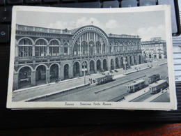 19590) TORINO STAZIONE PORTA NUOVA MOLTI TRAM VIAGGIATA 1939 - Stazione Porta Nuova