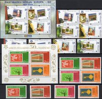 CEPT 2005 Türkiye 3495/8,VB+Bl.59,Latvia 656/9,4-Block+sheet 21 ** 37€ Ss Blocs Bf Topics Se-tenant 50 Years EUROPA - Ongebruikt