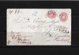 Altdeutschland Preussen → GU Paket Brief Eisleben Nach Camburg 1868 - Postal  Stationery