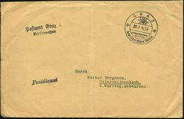 GRAZ/ 65.Hauptversammlung/ Deutscher Alpen-Verein 1939 (30.7.) Violetter Sonderstempel = Edelweiß + 2L: Postamt Graz 1/  - Sin Clasificación