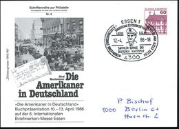 4300 ESSEN 1/ SONDERSCHAU../ LUCIUS D.CLAY.. 1986 (12.4.) Sonderstempel = Kopfbild Lucius D. Clay Je Auf 2 Verschied. PP - Altri & Non Classificati