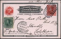 VENEZUELA 1902 Amtl. P 10 C. "Simon Bolivar" + Aufdruck "1900" Mit Staatswappen: Pferd, Degen, Kaffee-Pflanze Etc. + Mot - Sonstige & Ohne Zuordnung