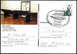 4972 LÖHNE 1/ LÖHNER EINBAUM.. 1989 (18.3.) SSt = Prähistor. Einbaum (Schiff) Auf Motivgl. PP 60 Pf. Bavaria: "Löhner Ei - Prehistoria