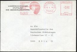 7000 STUTTGART 103/ B02 1316/ ..5000 Jahre/ Kunst In/ ÄGYPTEN/ 18.2.-23.4.1984.. 1984 (Apr.) Seltener AFS = Alt-ägyptisc - Aegyptologie