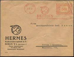 BERLIN W/ 8/ HERMES/ Kreditversicherungsbank 1935 (20.3.) AFS = Hermes-/Merkur-Kopf, (kl. Ecklungspur) Klar Gest. Motivg - Mitologia