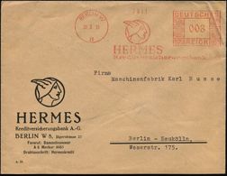 BERLIN W/ 8/ HERMES/ Kreditversicherungsbank 1935 (20.3.) AFS = Hermes-/Merkur-Kopf, (kl. Ecklungspur) Klar Gest. Motivg - Mitología