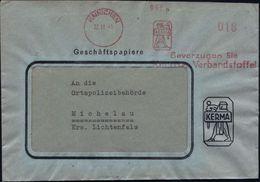 HAINICHEN/ KERMA.../ Kerma Verbandsstoffe 1945 (22.11.) Total Aptierter AFS Ohne Wertrahmen! (Notmaßnahme) = Rache-Götti - Mitología