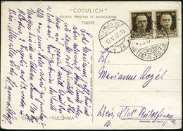 ITALIEN 1937 (8.5.) 1K-Gitter: AGENZIA POSTALE/MOTONAVE "V U L C A N I A" = Bordpostamt MS. "VULCANIA" , Dekorative Ausl - Mitología