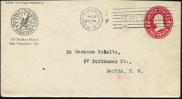 U.S.A. 1910 (14.1.) PU 2 C. Washington, Rot: CALIFORNIA FRUIT CANNERS/ASSOC. = Vogel Greif (= Hüter Des Goldes, Des Heil - Mythology