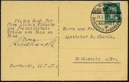 MURRHARDT/ ..FESTSPIELE AM RÖMERBERG 1927 (21.7.) Seltener HWSt (Walderich-Kapelle) Klar Gest. Bedarfs-Foto-Ak.: Villa H - Archäologie