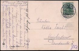 SAALBURG/ *(TAUNUS)* 1913 (25.5.) Seltener 1K-Gitter = Hauspostamt Des Römischen Museums Kastell Saalburg , Klar Gest. S - Archeologia