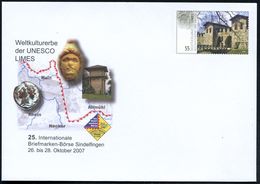 71065 Sindelfingen 2007 (26.10.) 55 C. "LIMES" Weltkulturerbe UNESCO = Limeskastell "Saalburg", Wachturm, Limes (u. Röm. - Archeologia