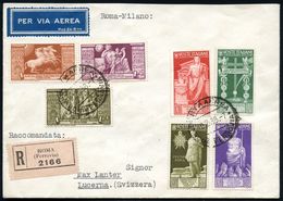 ITALIEN 1938 (2.2.) "2000. Geburtstag Kaiser Augustus", 20 C. Bi S 50 C. Und Flp.-Marken 25 C. Bis 80 C. = Satzreine Fra - Archäologie