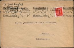 HANNOVER/ S1p/ Niedersachsen/ LANDESKUNDLICHE/ AUSSTELLUNG.. 1928 (17.9.) Seltener BdMWSt = 2 Stilis. Pferdeköpfe (Giebe - Archeologie