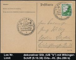 BERLIN W50/ Norposta/ B/ Ausstellung V.Postwertzeichen Der Nordischen Staaten 1938 (9.10.) SSt Mit UB "b" = Wikingerschi - Other & Unclassified