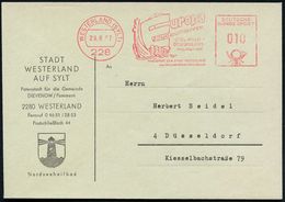 228 WESTERLAND (SYLT)/ Europa/ JUGENDTREFFEN/ JSLAND-/ DEUTSCHLD 1967 (29.8.) AFS = Wikingerschiff , Dekorat. Kommunal-B - Other & Unclassified