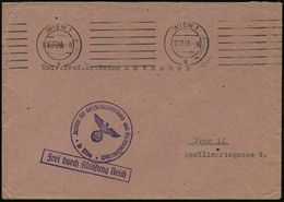 WIEN 1 1944 (Dez.) Bd.MaSt + Viol. HdN: Jnstitut Für Geschichtsforschung U. Archivwissenschaft + FdAR , Dienst-Brief N.  - Sonstige & Ohne Zuordnung