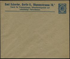 Berlin 1898 Privatpost "Neue Berliner Omnibus- U. Packetfahrt AG" PU 3 Pf. Ziffer, Blau: Emil Scherler.. Fabrik Für Trep - Sonstige & Ohne Zuordnung