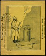 SCHWEIZ 1909 (29.3.) 10 C. Helvetia, Rot: ROBERT AEBI & Cie, ZÜRICH V (gefaltet, Oben Kl. Riß) Rs., Enorm Dekorat. Werbu - Andere & Zonder Classificatie