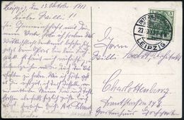 LEIPZIG/ INTERN.BAUFACH-/ AUSSTELLUNG 1913 (23.10.) SSt. Auf Color-Ak.: Fausts Faßrit.. Wandgemälde In Auerbachs Keller  - Autres & Non Classés