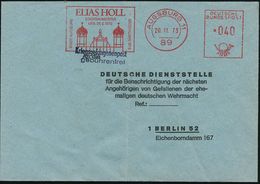 89 AUGSBURG 11/ ELIAS HOLL/ STADTBAUMEISTER/ GEB.28.2.1573/ GEDENKJAHR 1973/ STADT AUGSBURG 1973 (20.11.) Seltener AFS 0 - Denkmäler