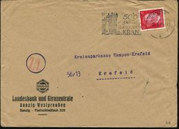 DANZIG 5/ B/ 500/ JAHRE/ DANZIGER/ KRAN 1944 (30.5.) MWSt = Krantor , Firmen-Bf.: Landesbank U.Girozentrale Danzig-Westp - Monuments