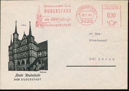 3428 DUDERSTADT/ Die 1000 Jährige/ Fachwerkstatt 1968 (29.7.) AFS = Torturm Auf Dekorativem Kommunal. SU: Fachwerk-Ratha - Monuments