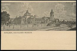 München 1910 PP 3 Pf. + 2 Pf. Rauten: DEUTSCHES MUSEUM (= Technik-Museum) Mit Isarbrücke , Ungebr. (Frech.PP 8/F 1-01) - - Monumenten