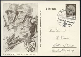 BAUTZEN/ Tag Der Briefmarke 1941 (12.1.) SSt = Pontonbrücke + Zerstörte Flußbrücke Auf Passender P 6 Pf. Hindenburg , Br - Bruggen