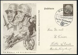 BAUTZEN/ Tag Der Briefmarke 1941 (12.1.) SSt = Pontonbrücke + Zerstörte Flußbrücke Auf Passender P 6 Pf. Hindenburg , Br - Bridges