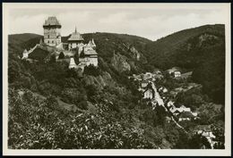 TSCHECHOSLOWAKEI 1952 1,50 Kc. BiP Gottwald, Braun: Karlstejn = Burg Karlstein, Gegr. Von Kaiser Karl IV. (Weinberge!) I - Châteaux