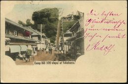 JAPAN 1901 (Dez.) PP 4 Sen. Ziffer-Oval, Sepia: Yokohama, Camp Hill Mit 100-Stufen-Treppe , Ortsgl. 2K: YOKOHAMA, Bedarf - Sonstige & Ohne Zuordnung