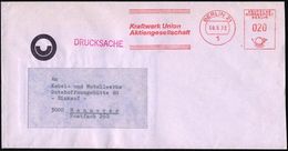 1 BERLIN 21/ Kraftwerk Union/ AG 1972 (Mai) AFS Klar Auf Inl.-Firmenbrief Mit Firmen-Logo (Dü.E-27) - Panzer / Tanks / C - Atoom