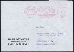 (23) OLDENBURG (OLDB)1/ GEORG SCHWARTING.. 1958 (25.10.) Dekorat. AFS = MB "Typ 190" (+ MB-Stern-Logo) Klar Gest. Firmen - Auto's