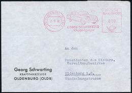 (23) OLDENBURG (OLDB)1/ GEORG SCHWARTING.. 1958 (25.10.) Dekorat. AFS = MB "Typ 190" (+ MB-Stern-Logo) Klar Gest. Firmen - Voitures