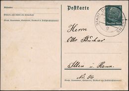 STADT DES KDF.-WAGENS/ BEI/ FALLERSLEBEN/ G 1938 (12.9.) HWSt Klar Auf Inl.-Karte = Hersteller VW-Kübel, VW-Schwimm-Kübe - Auto's