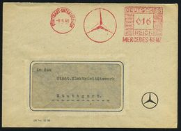 STUTTGART-UNTERTÜRKHEIM/ MERCEDES-BENZ 1946 (8.6.) AFS Mäanderrechteck "DEUTSCHES REICH" Unver-ändert Weiterverwendet! ( - Automobili