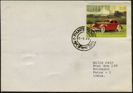 BHUTAN 1989 15 Ch. "Cord" (US-PKW) 3-D-Marke (wie EF, U.a. Rs.) Klar Gest. Ausl.-Brief  (Mi.443 U.a. Rs.) - Christentum  - Automobili