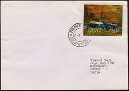 BHUTAN 1989 30 Ch. "Invicta" (Großbrit.), 3D-Marke (wie EF U.a. Rs.) Sauber Gest. Ausl.-Brief  (Mi.445 U.a. Rs.) - Chris - Voitures