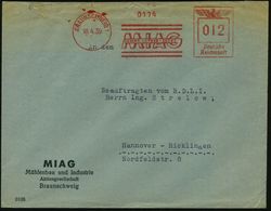 BRAUNSCHWEIG 1/  M I A G / AMME-LUTHER-SECK 1939 (18.4.) AFS , Klar Gest. Firmenbrief: MIAG Mühlenbau U. Industrie AG =  - Andere (Aarde)