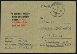 DEUTSCHES REICH 1944 (14.6.) 1K: FELDPOST/e/--- + Hs. Feldpost-Nr. 34092 = Panzer-Aufklärungs-Abt. 24 , Feldpost-Kt. Mit - Other (Earth)