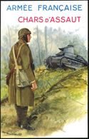 FRANKREICH 1940 Künstler-Color-Ak.: ARMÉE FRANCAISE/ CHARD D'ASSAULT = Panzer-Soldat, Panzer Renault "Mosquito" , Sign.  - Sonstige (Land)