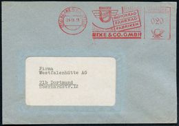 (21a) BRAKE (b BIELEFELD)/ Rixe/ MOTORRAD-/ FAHRRAD-/ FABRIKEN 1958 (29.10.) Seltener AFS (Firmen-Logo = Geflügeltes Wap - Moto