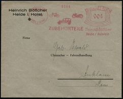 HEIDE/ (HOLSTEIN)/ ZUBEHÖRTEILE/ Heinrich Böttcher 1932 (3.2.) Seltener, Dekorativer AFS = Motorrad (u. Fahrrad, PKW) Kl - Motos