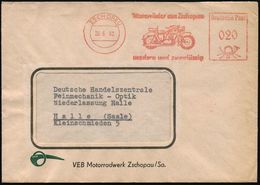 ZSCHOPAU/ Motorräder Aus Zschopau/ Modern U.zuverlässig 1960 (28.6.) AFS = Mototrrad "M Z" , Firmenbief Mit MZ-Logo, Fer - Moto