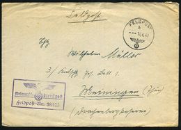 DEUTSCHES REICH 1941 (14.4.) 1K: FELDPOST/b/--- + Viol. Ra.: Wehrmacht Dienstpost/Feldpost-Nr. 38125 = Sonderform! (Mi.1 - Motorfietsen