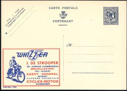 BELGIEN 1951 90 C. Reklame-P Löwe, Blau: WHIZZER..CYCLES-MOTOS = Mofa (u. Firmen-Logo) Ungebr. (Mi.P 273 I / 1086) - Wal - Motorfietsen
