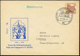 28 BREMEN OPD/ Fahrende Postschule 1966 (10.8.) Seltener SSt = 2 Kinder Mit Telefon U. Brief Auf PU 20 Pf. Lorsch: Verei - Auto's